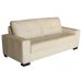 Sofá 3 Lugares Sala de Estar 200cm Milão Couro Off White G03 - Gran Belo