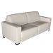 Sofá 3 Lugares Sala de Estar 205cm Estocolmo Couro Off White G03 - Gran Belo