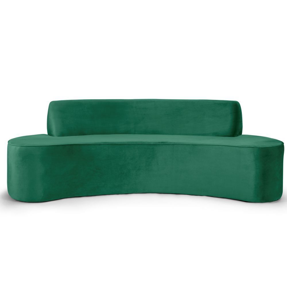 Sofá 3 Lugares Sala de Estar 230 cm Bélgica Veludo Verde G15 - Gran Belo