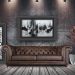 Sofá 3 Lugares Sala de Estar 235cm Chesterfield Duo Couro Tabaco - Gran Belo