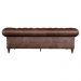 Sofá 3 Lugares Sala de Estar 235cm Chesterfield Duo Couro Tabaco - Gran Belo