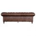 Sofá 3 Lugares Sala de Estar 235cm Chesterfield Duo Couro Tabaco G40 - Gran Belo