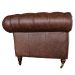 Sofá 3 Lugares Sala de Estar 235cm Chesterfield Duo Couro Tabaco G40 - Gran Belo