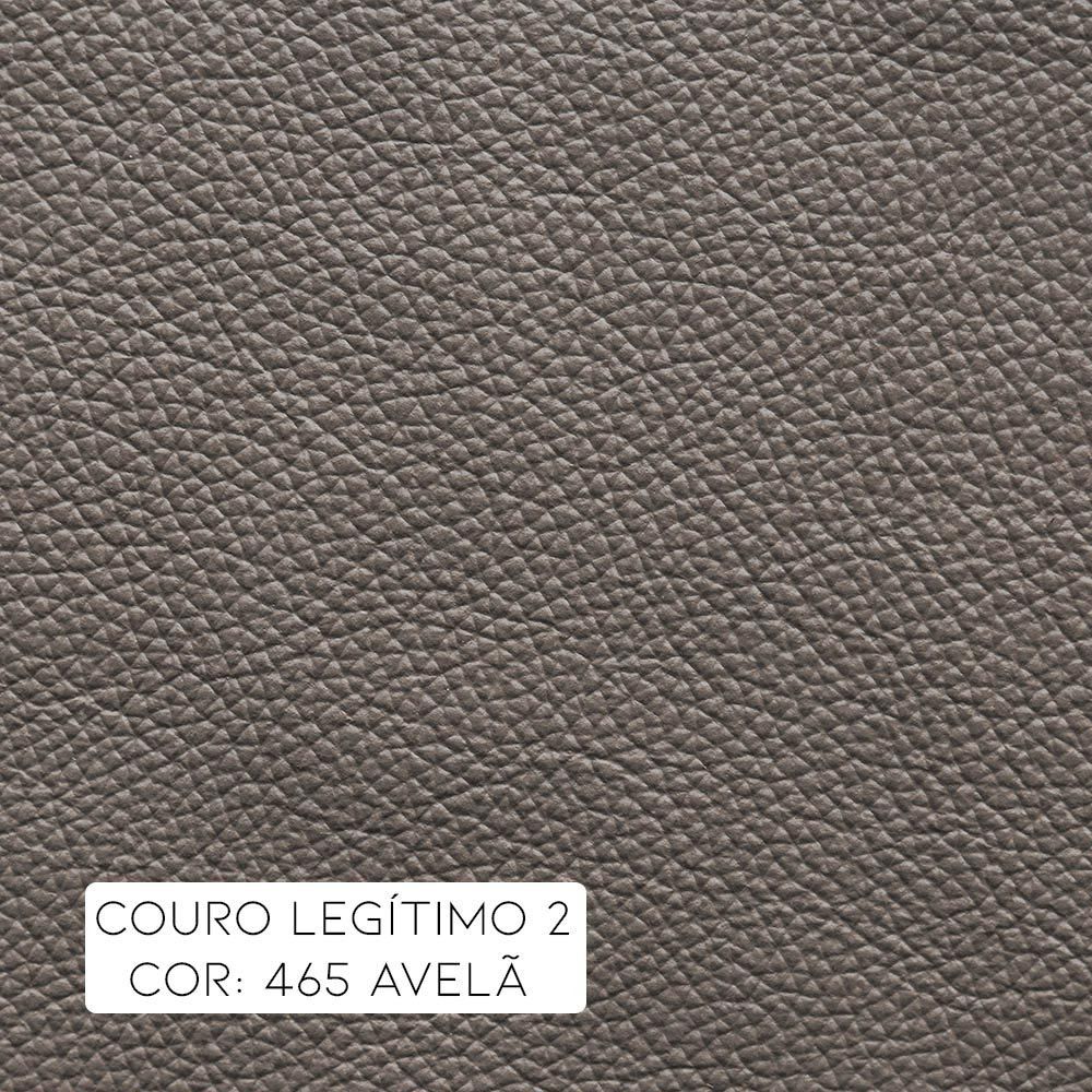 Sofá 3 Lugares Sala de Estar 235cm Chesterfield Pés Madeira Couro Avelã G40 - Gran Belo