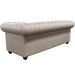 Sofá 3 Lugares Sala de Estar 235cm Chesterfield Pés Madeira Couro Avelã G40 - Gran Belo