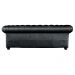 Sofá 3 Lugares Sala de Estar 235cm Chesterfield Pés Madeira Couro Preto G40 - Gran Belo