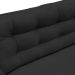 Sofá 3 Lugares Sala de Estar Eros 180 cm Veludo Preto Base Fixa G15 - Gran Belo