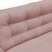 Sofá 3 Lugares Sala de Estar Eros 180 cm Veludo Rosê Base Fixa G15 - Gran Belo