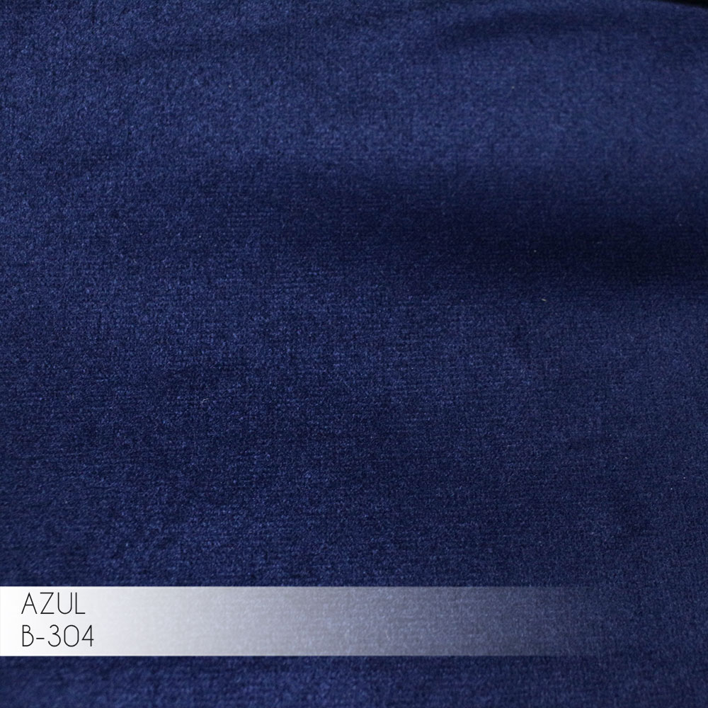 Sofá 3 Lugares Sala de Estar Eros 210 cm Veludo Azul Bic Base Fixa G15 - Gran Belo
