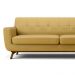Sofá 3 Lugares Sala de Estar Loki 210cm Veludo Amarelo G15 - Gran Belo