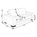 Sofá 3 Lugares Sala de Estar Milano 210cm Couro Branco G58 - Gran Belo