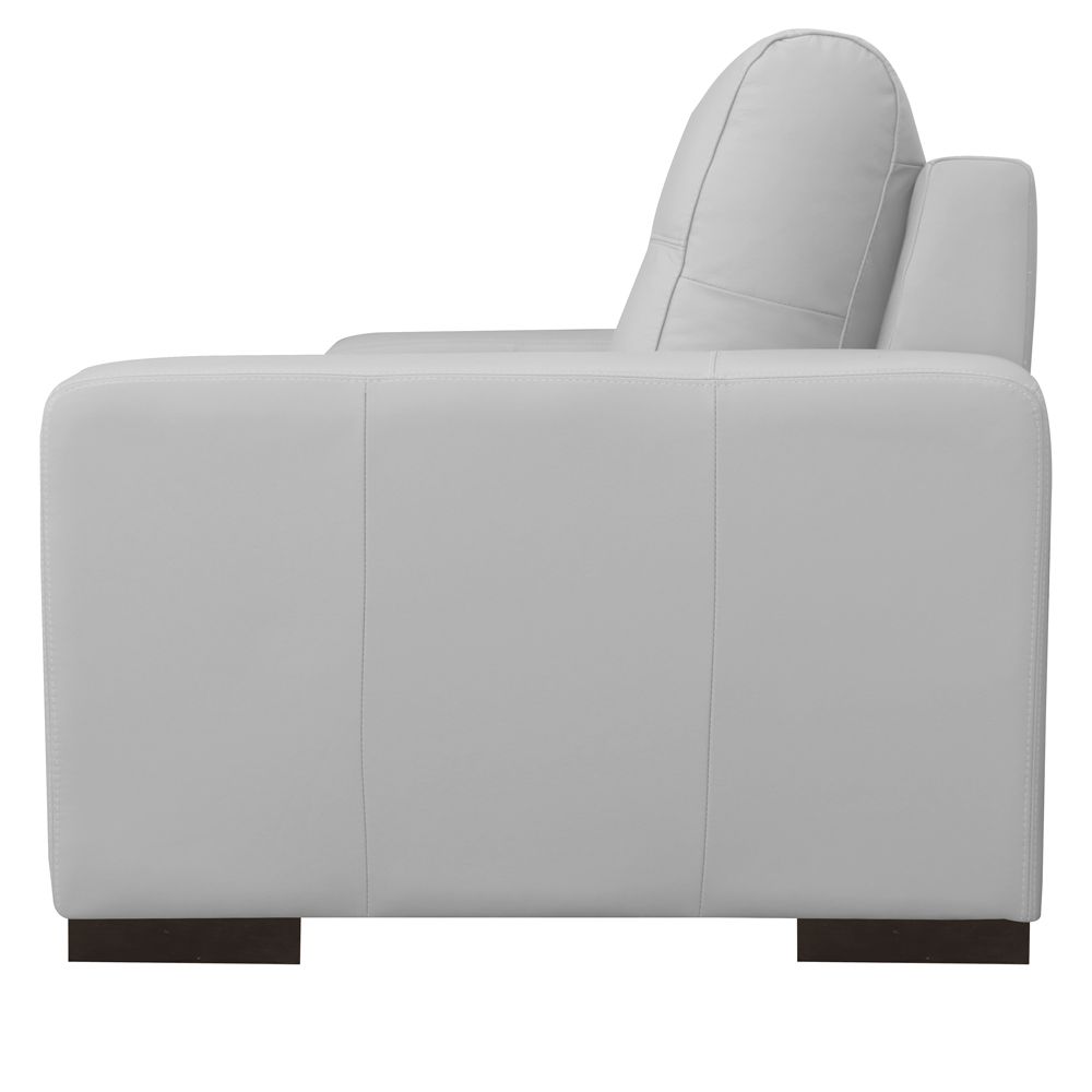 Sofá 3 Lugares Sala de Estar Milano 210cm Couro Branco G58 - Gran Belo