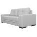 Sofá 3 Lugares Sala de Estar Milano 210cm Couro Branco G58 - Gran Belo