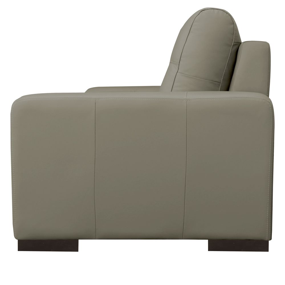 Sofá 3 Lugares Sala de Estar Milano 210cm Couro Nude G58 - Gran Belo