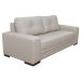 Sofá 3 Lugares Sala de Estar Milano 210cm Couro Off White G58 - Gran Belo