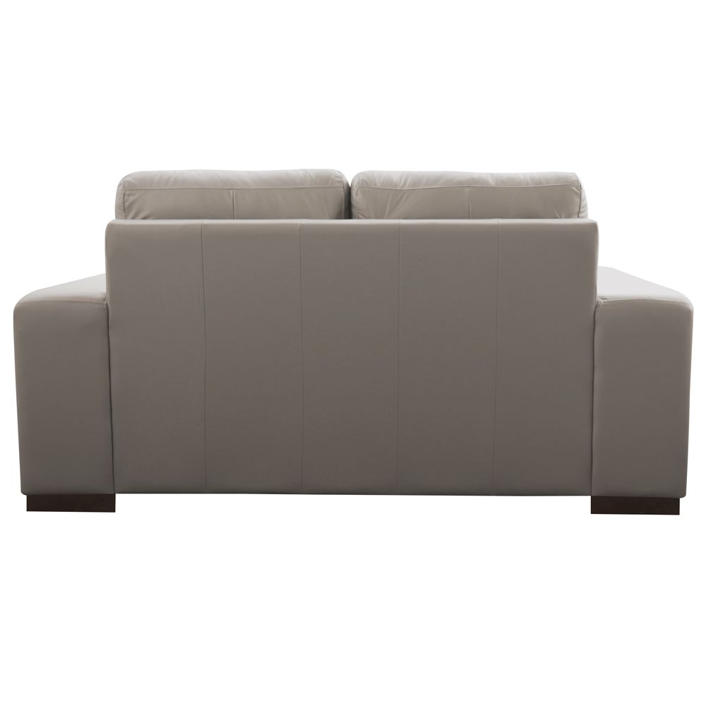 Sofá 3 Lugares Sala de Estar Milano 210cm Couro Off White G58 - Gran Belo