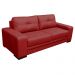 Sofá 3 Lugares Sala de Estar Milano 210cm Couro Vermelho G58 - Gran Belo