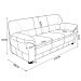 Sofá 3 Lugares Sala de Estar Pés Madeira 212cm Laura Couro Off White G03 - Gran Belo