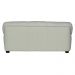 Sofá 3 Lugares Sala de Estar Pés Madeira 212cm Laura Couro Off White G03 - Gran Belo