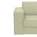 Sofá 3 Lugares Sala de Estar Pés Madeira Laus 208 cm Couro Off White G43 - Gran Belo