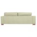 Sofá 3 Lugares Sala de Estar Pés Madeira kenny 240 cm Couro Off White G43 - Gran Belo