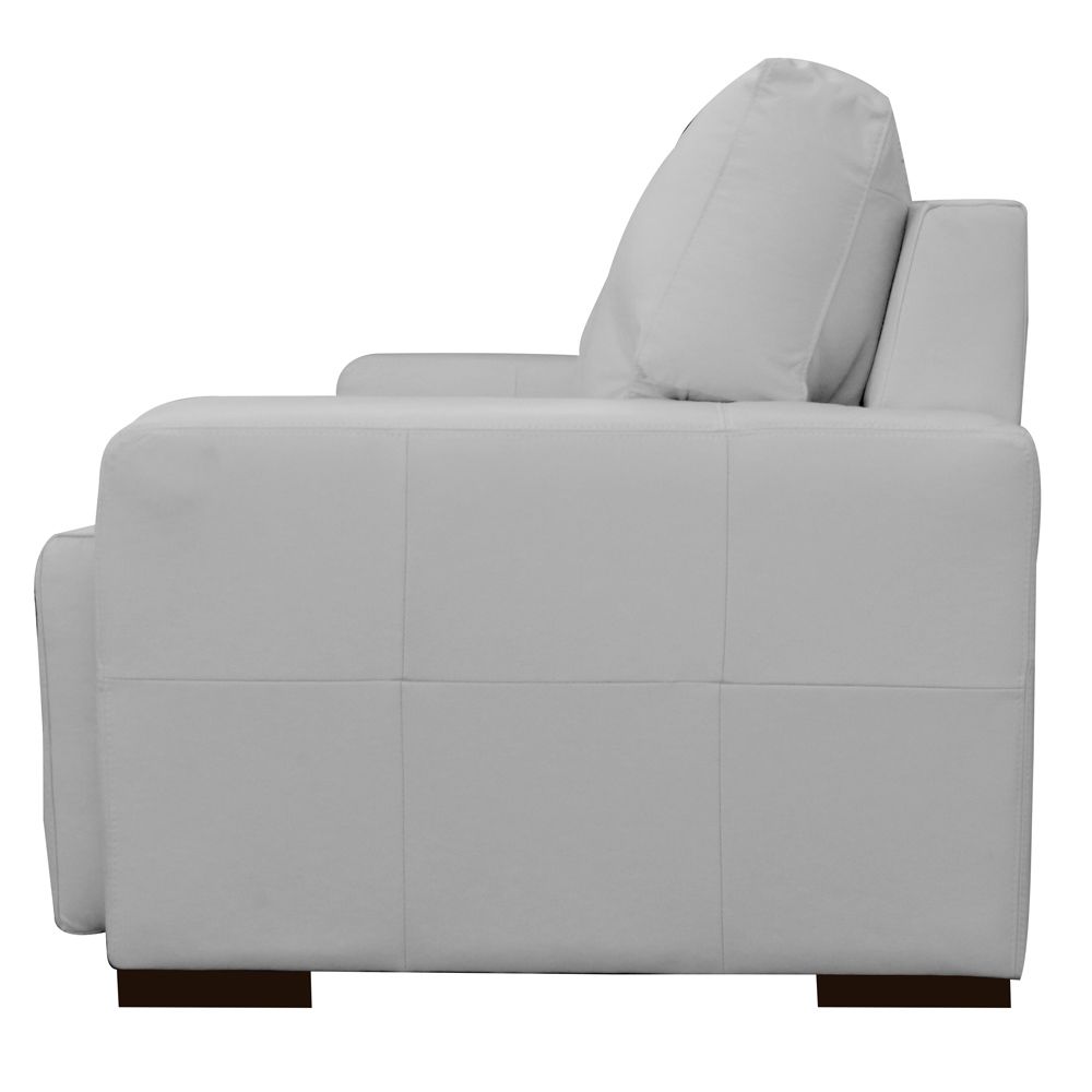 Sofá 3 Lugares Sala de Estar Roma 230 cm Couro Branco G58 - Gran Belo