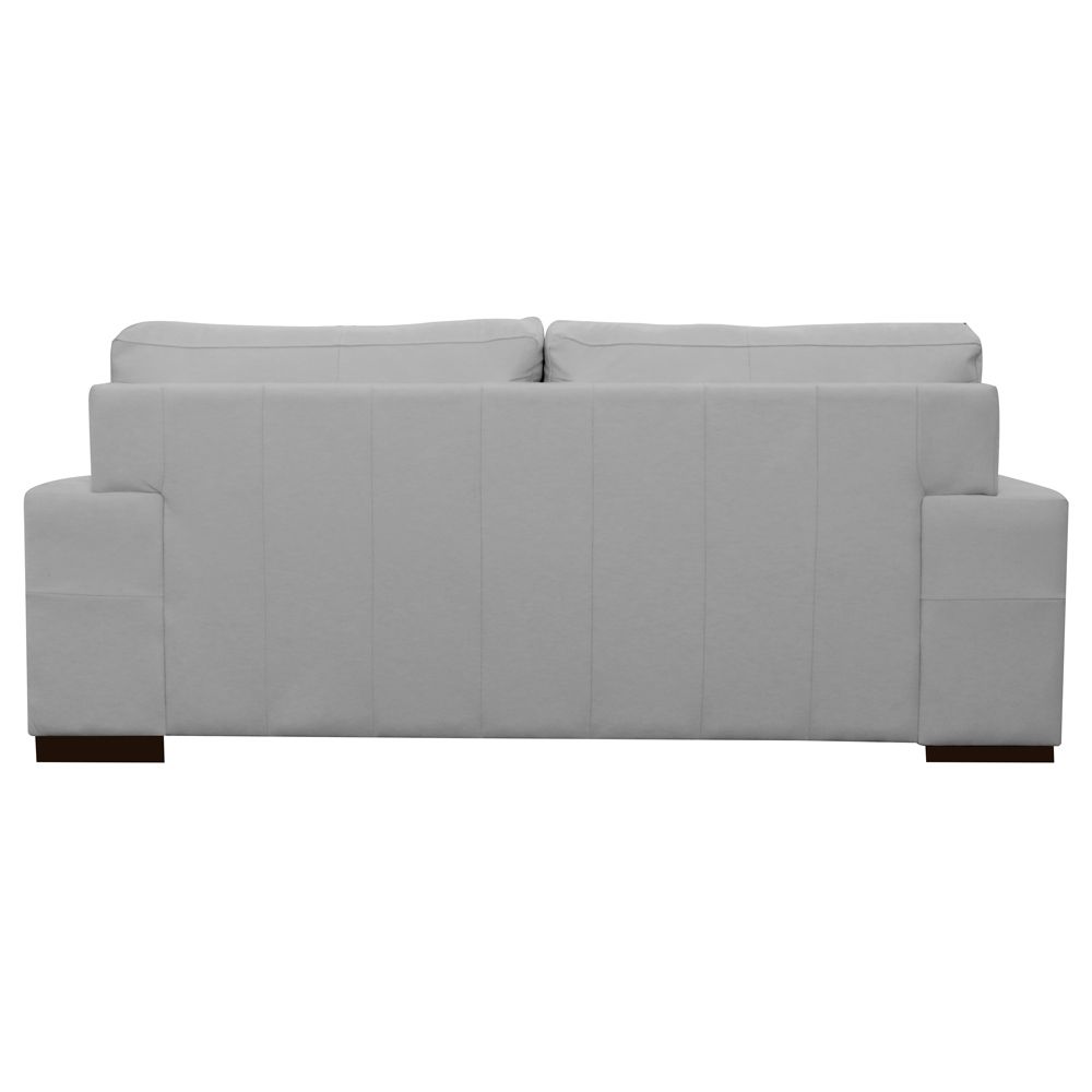 Sofá 3 Lugares Sala de Estar Roma 230 cm Couro Branco G58 - Gran Belo