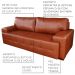 Sofá 3 Lugares Sala de Estar Roma 230 cm Couro Conhaque G58 - Gran Belo