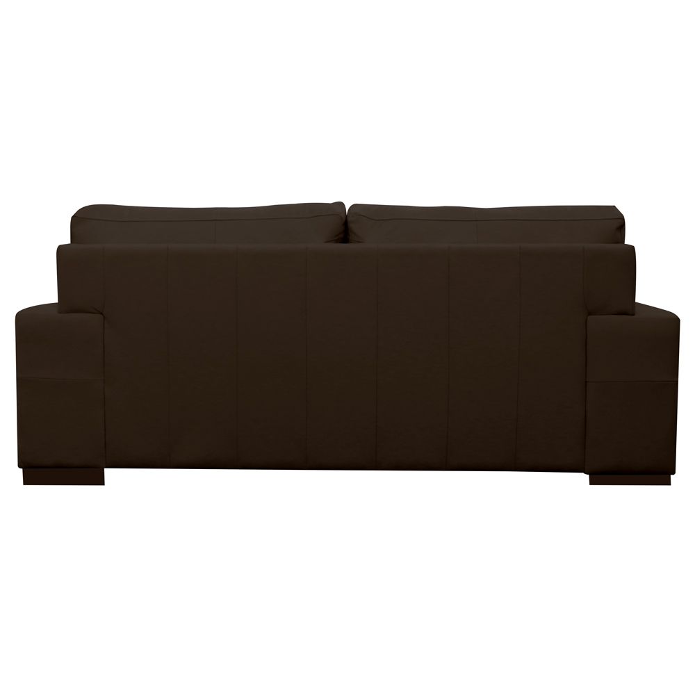 Sofá 3 Lugares Sala de Estar Roma 230 cm Couro Marrom G58 - Gran Belo