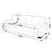 Sofá 3 Lugares Sala de Estar Roma 230 cm Couro Off White G58 - Gran Belo