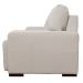 Sofá 3 Lugares Sala de Estar Roma 230 cm Couro Off White G58 - Gran Belo