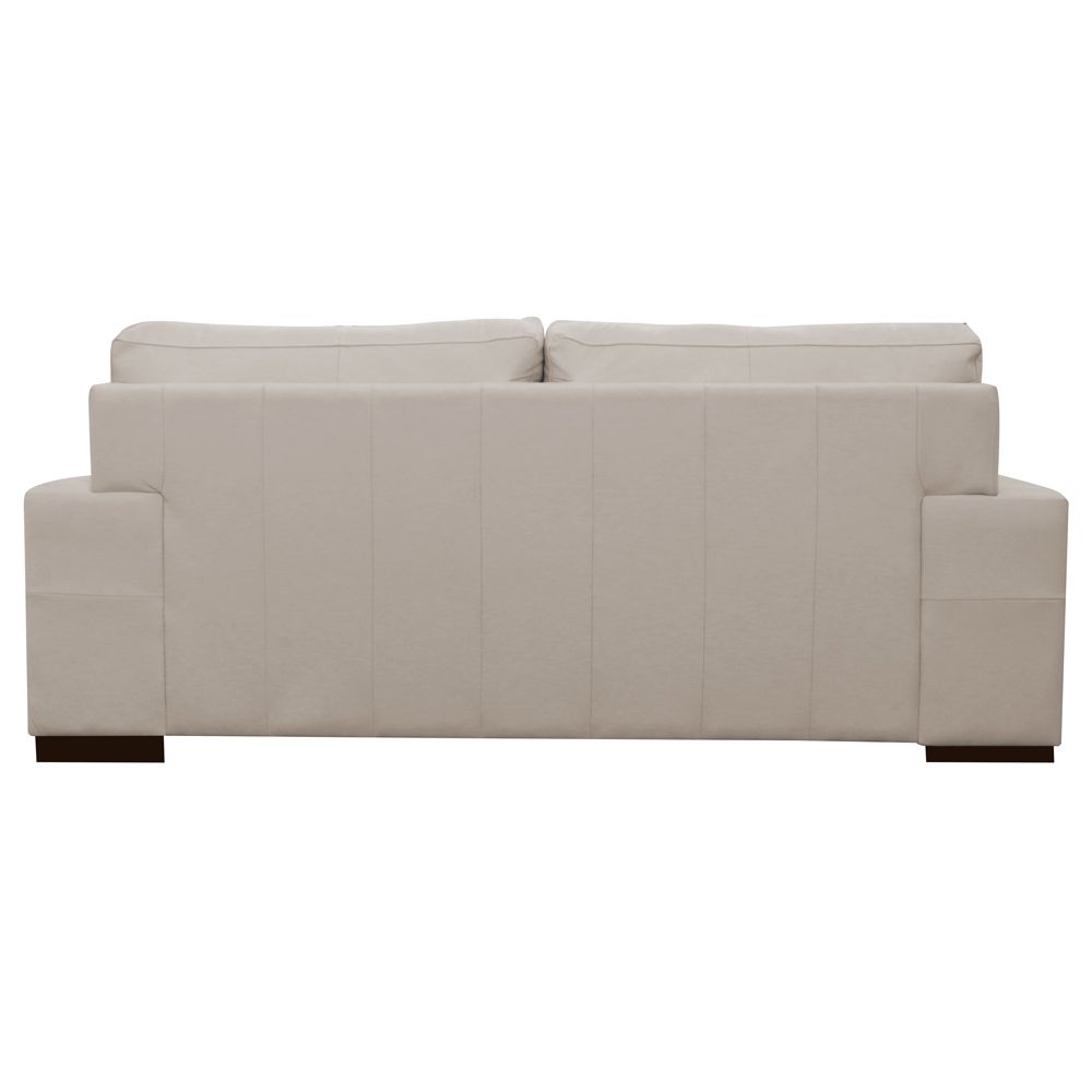 Sofá 3 Lugares Sala de Estar Roma 230 cm Couro Off White G58 - Gran Belo