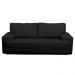 Sofá 3 Lugares Sala de Estar Roma 230 cm Couro Preto G58 - Gran Belo