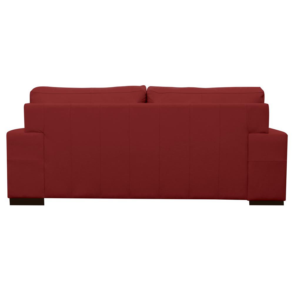 Sofá 3 Lugares Sala de Estar Roma 230 cm Couro Vermelho G58 - Gran Belo