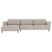 Sofá 310cm com Chaise Esquerda Franz Suede Bege G52 - Gran Belo