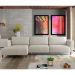 Sofá 330cm com Chaise Esquerda Franz Suede Bege G52 - Gran Belo