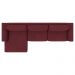 Sofá 330cm com Chaise Esquerda Franz Suede Bordô G52 - Gran Belo