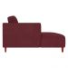Sofá 330cm com Chaise Esquerda Franz Suede Bordô G52 - Gran Belo