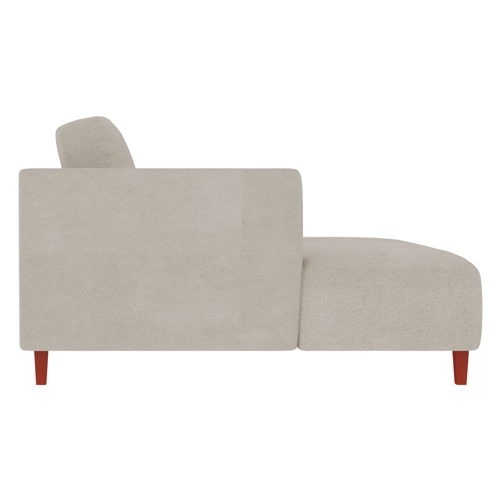 Sofá 350cm com Chaise Esquerda Franz Suede Bege G52 - Gran Belo
