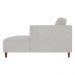 Sofá 370cm com Chaise Direita Franz Suede Cinza G52 - Gran Belo