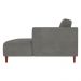 Sofá 370cm com Chaise Direita Franz Suede Grafite G52 - Gran Belo