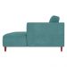 Sofá 370cm com Chaise Direita Franz Suede Turquesa G52 - Gran Belo