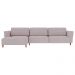 Sofá 370cm com Chaise Esquerda Franz Suede Rosê - Gran Belo