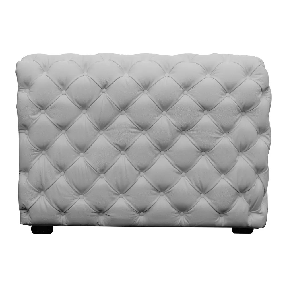 Sofá 4 Lugares Astúria 260cm Couro Branco G58 - Gran Belo