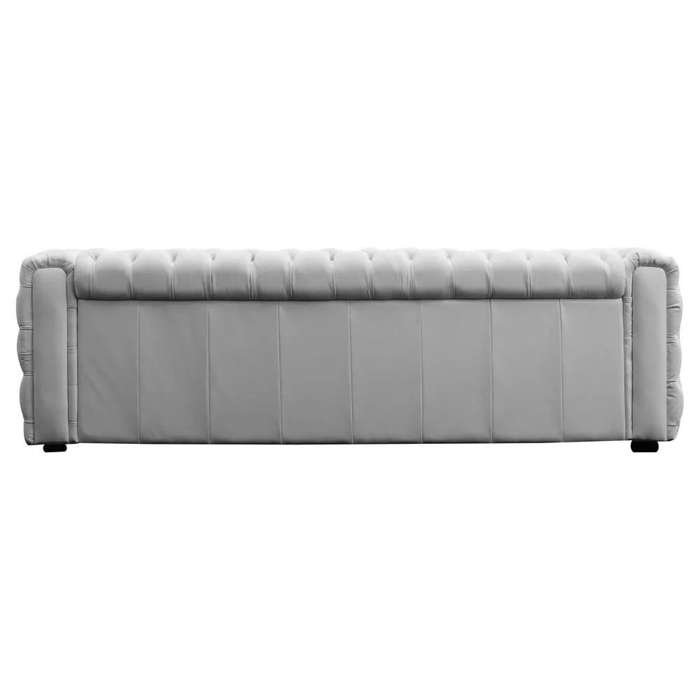 Sofá 4 Lugares Astúria 260cm Couro Branco G58 - Gran Belo