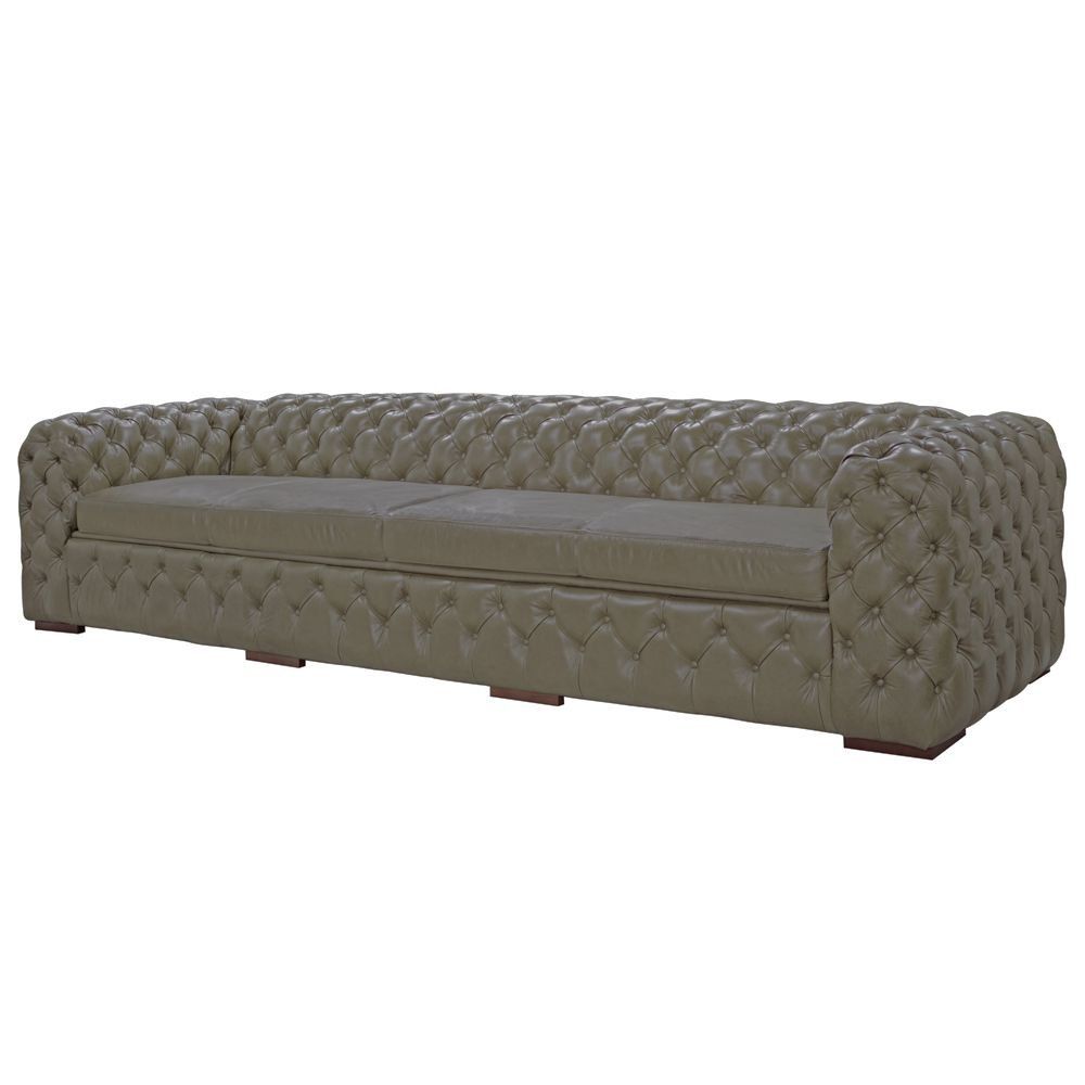 Sofá 4 Lugares Astúria 260cm Couro Fendi - Gran Belo
