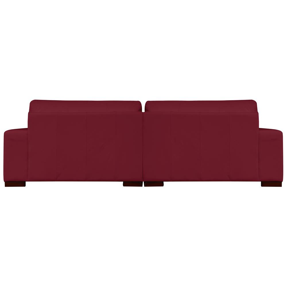Sofá 4 Lugares Bipartido Sala de Estar Milano 260cm Couro Vermelho G58 - Gran Belo