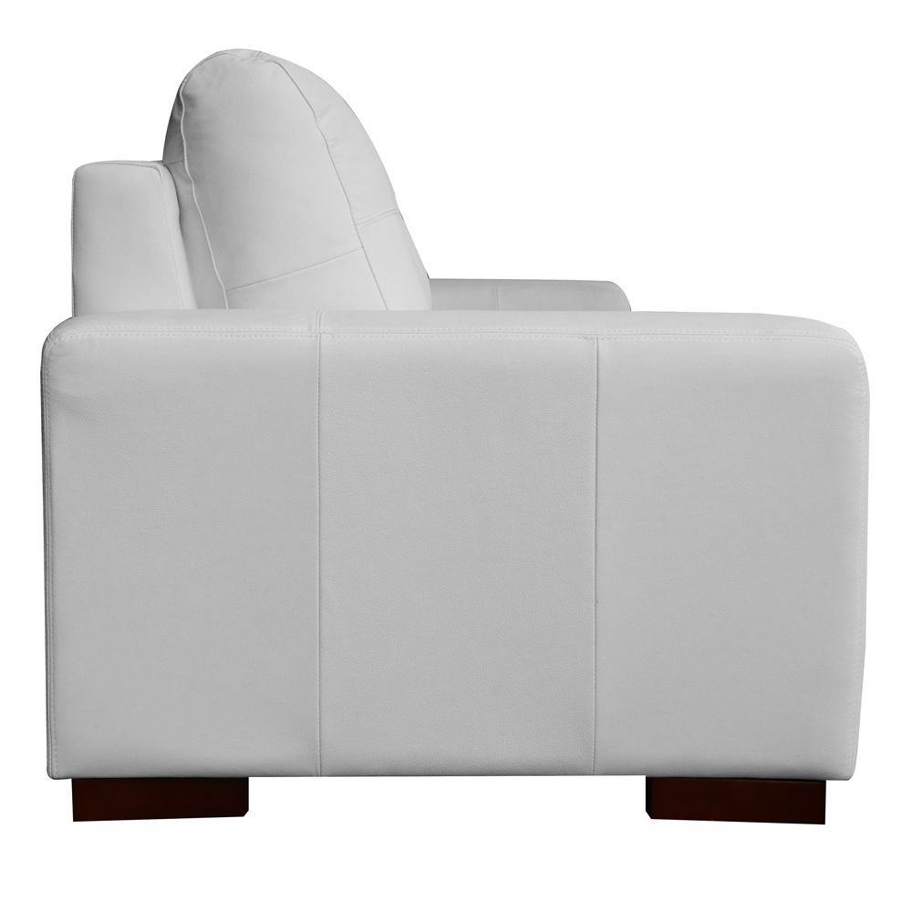 Sofá 4 Lugares Bipartido Sala de Estar Milano 280cm Couro Branco G58 - Gran Belo