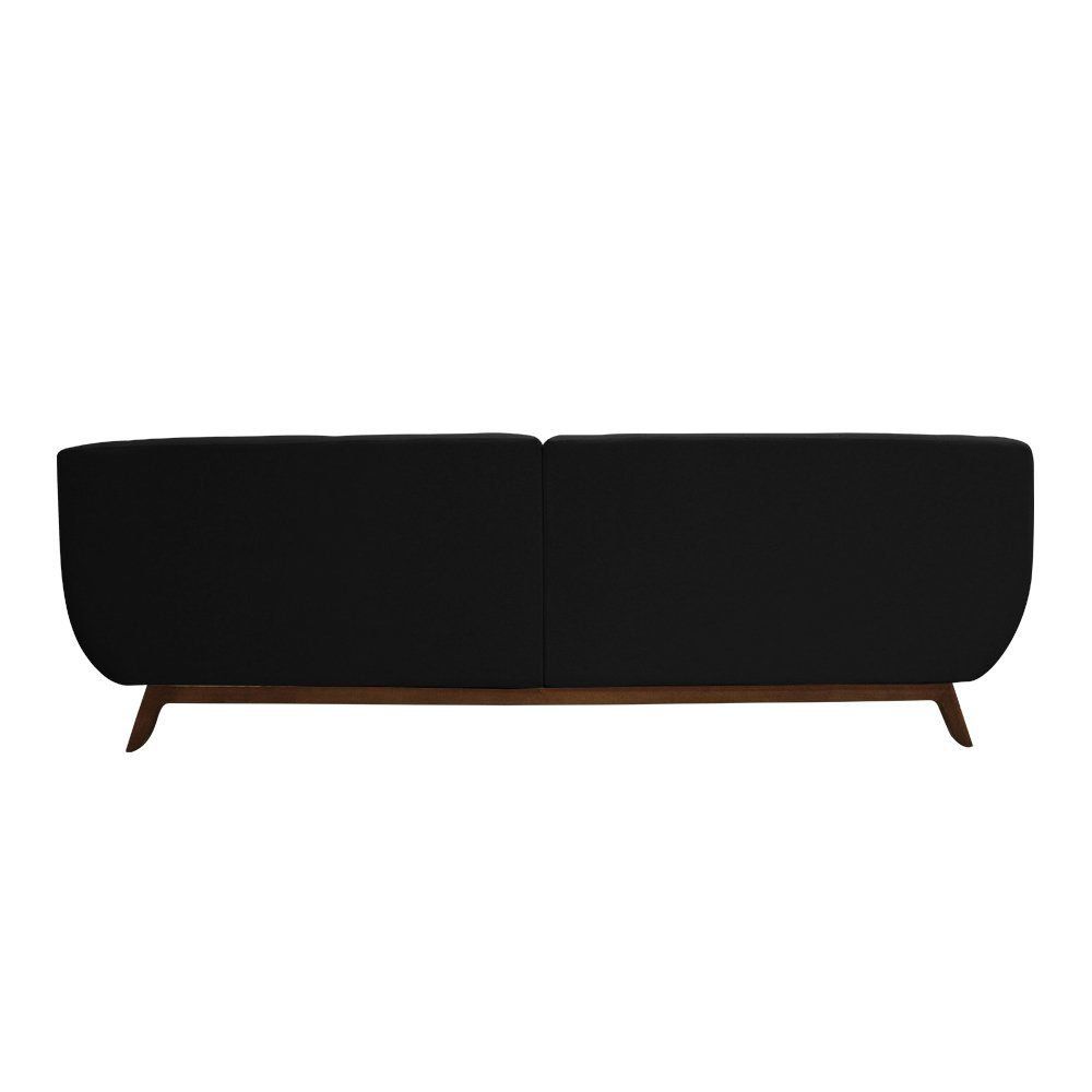Sofá 4 Lugares Boomer 260cm PU Sintético Preto G15 - Gran Belo