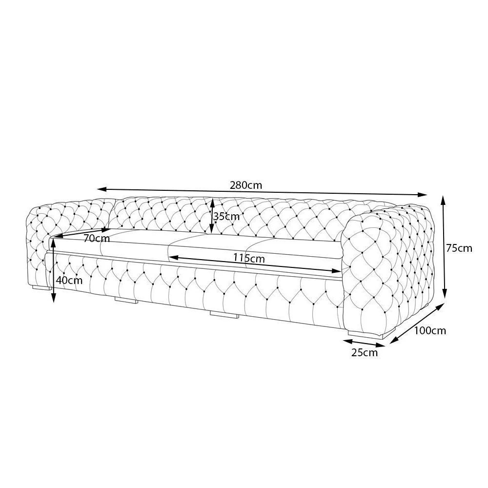 Sofá 4 Lugares Gênova 280cm Couro Conhaque G58 - Gran Belo